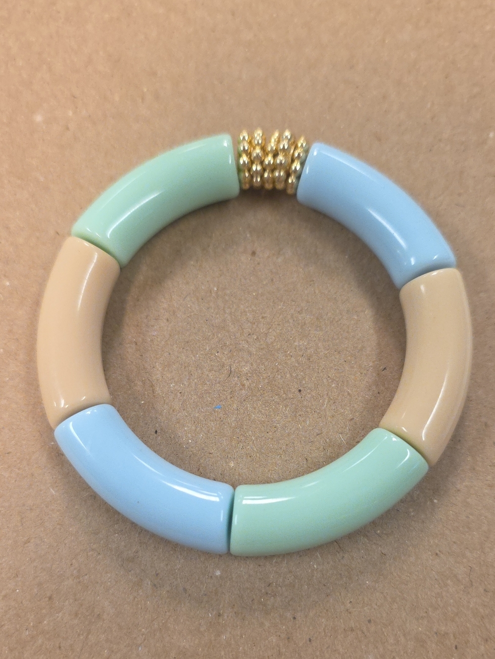 Pastel Multicolor Bead Stretch Bracelet - Women